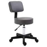 Kozy Beautician's Swivel Salon Chair w/ Padded Seat Back 5 Wheels Adjustable Height Salon Hairdressers Tattoo Spa Rolling Cushion Professional 35cm Grey