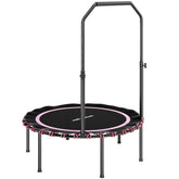 SPORTNOW 40" Foldable Fitness Trampoline Rebounder with Handle, Pink