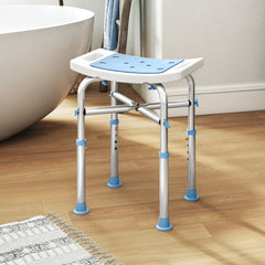 Kozy - 44-51.5cm Aluminium Frame Shower/Bath Stool - Light Blue