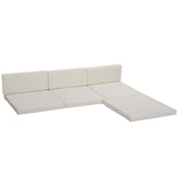 Kozy Outdoor Cushion Pad Set for Rattan Furniture, 7 Piece Garden Furniture Cushions ONLY, Cream