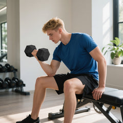 Kozy - 2x15KG Rubber Hex Dumbbell Portable Hand Weights Dumbbell Home Gym