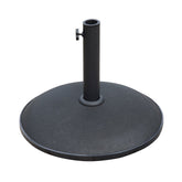 Outsunny 25kgs Round Umbrella Base Concrete Parasol Weight Stand Patio Outdoor Black Dia 50cm | Aosom UK