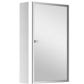Kozy Stainless Steel Wall mounted Bathroom Mirror Cabinet 2 Shelves Storage Unit Furniture w/Single Door (60H x 40L x 13D (cm))