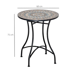 Kozy 60cm Mosaic Outdoor Patio Table - Green
