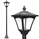 Kozy 1.2m Solar Powered Outdoor Lamp Post - Black