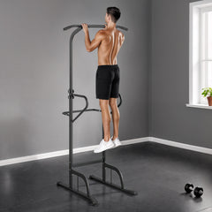 Kozy Power Tower Dip Station Pull Up Bar Multi-Function Push Up Equipment with Adjustable Height for Home Gym Strength Training Workout Fitness