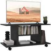 Kozy Modern TV Cabinet Stand Storage Shelves Table Mobile Bedroom Furniture Bookshelf Bookcase Black