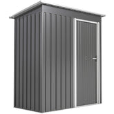 Kozy - 5x3 Storage Shed with Sliding Door and Sloped Roof for Garden, Light Grey