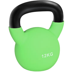 Kozy Soft Kettlebell, 12kg Kettle Bell with Non-Slip Handle for Home Gym Weight Lifting and Strength Training, Green