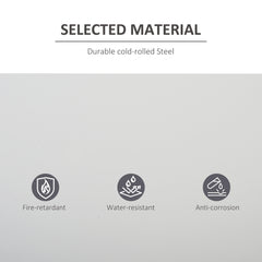 Kozy Lockable Filing Cabinet Tall Adjustable Shelf Large Office Storage for Office Use, White