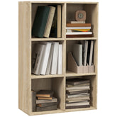 Kozy Six-Cube Bookcase - Oak Wood Effect