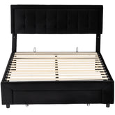 Kozy - Double Ottoman Bed Frame, with Front Drawer - Black