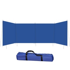 Kozy Camping Windbreak, Foldable Portable Wind Blocker w/ Carry Bag and Steel Poles, Beach Sun Screen Shelter Privacy Wall, 620cm x 150cm