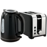 Kozy - Simple Polished Toaster and Kettle Set - Black