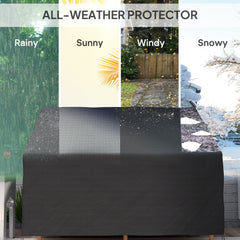 Kozy - 600D Oxford Cloth Furniture Cover, 2 Seater Sofa Protector for Garden Patio, Outdoor, Waterproof, Black, 140L x 84W x 56/94H cm