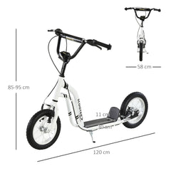 Kozy Dual Brakes 12" Metal frame Kick Scooter adjustable black
