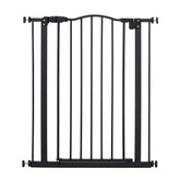 Kozy Pressure Fit Dog Stair Gate No Drilling Safety Gate Auto Close for Doorways, Hallways, 74-80cm Adjustable, 94cm Tall, Black