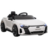 Kozy Audi Licensed 12V Kids Electric Ride-On, with Remote Control, Suspension System, Lights, Music, Motor - White