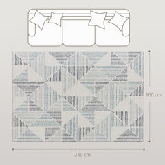 Kozy - Modern Area Rug, Geometric Pattern Non-Slip Washable Rug, Soft Floor Carpet for Living Room, Bedroom, Dining Room, Home Office, 230 x 160 cm, Multi-Coloured