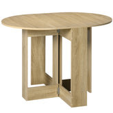 Kozy Space-saving Drop Leaf Table, Folding Dining Table for Small Space, Kitchen, Dining Room, Oak