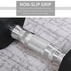 HOMCOM Hexagonal Dumbbell Set: 2x4kg Rubber Weights for Home Gym, Weight Lifting Exercise | Aosom UK