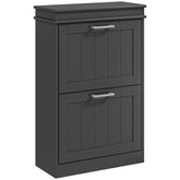 Kozy Two-Drawer Minimalistic 10-Shoe Cabinet - Black
