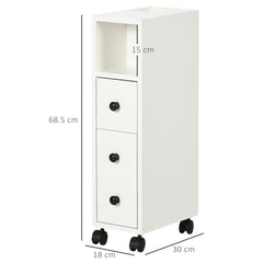 Kozy Slimline Bathroom Storage Cabinet - White