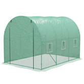 Outsunny Greenhouse, Polytunnel with Sprinkler System, 3 x 2m, Sturdy Frame, Green | Aosom UK