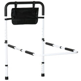 Kozy Safety Bed Rail, Height Adjustable Bed Assist Rail with Storage Pocket, Grab Bar for Disabled and Senior, White