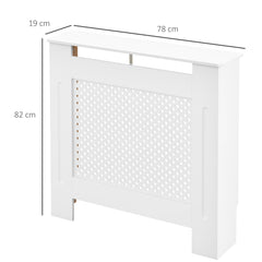 Kozy Wooden Radiator Cover Heating Cabinet Modern Home Furniture Grill Style White Painted (Small)