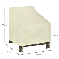 Kozy 600D Oxford Cloth Furniture Cover Single Chair Garden Patio Outdoor Protector Waterproof 68x87x44-77cm