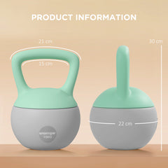 SPORTNOW 10KG Kettlebell, Soft Kettle Bell with Non-Slip Handle for Home Gym Weight Lifting and Strength Training | Aosom UK