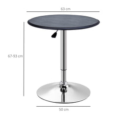 Kozy Round Bar Table, 360 Degree Swivel Counter Pub Table with Adjustable Height, for Kitchen, Cafe, Black