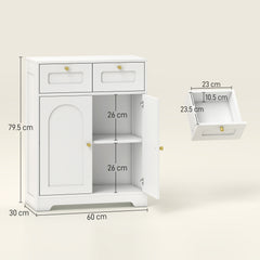 Kozy - Bathroom Floor Cabinet with 2 Drawers - White
