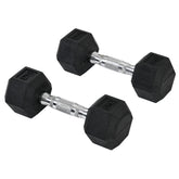 Kozy 2x5kg Rubber Dumbbell Sports Hex Weights Sets Gym Fitness Lifting Home
