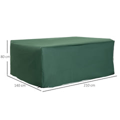 Outsunny Rattan Furniture Protective Cover, UV and Rain Resistant, for Garden Wicker Sets, 210x140x80cm | Aosom UK