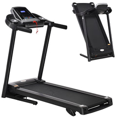 Kozy Folding Treadmill, 2.0HP Incline Treadmill Running Machine, 12.8 km/h, with LED Display, Manual Incline, 12 Preset Programs, Drink & Phone Holder for Home Gym Fitness