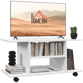 Kozy Modern TV Cabinet Stand Storage Shelves Table Mobile Bedroom Furniture Bookshelf Bookcase White