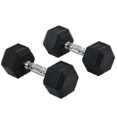 Kozy 2x8kg Hex Dumbbell Rubber Weights Sets Hexagonal Gym Fitness Lifting Home