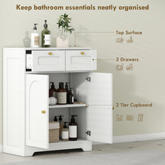 Kozy - Bathroom Floor Cabinet with 2 Drawers - White