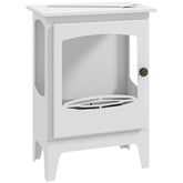 Kozy - Freestanding Ethanol Fireplace, Steel Bioethanol Fireplace with Stainless Steel Flame Snuffer, 1.2L Tank, 3 Hours Burning Time for Indoor, White