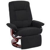 Kozy - Reclining Swivel Chair, with Footrest - Black