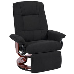 Kozy - Reclining Swivel Chair, with Footrest - Black