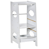 Kozy Kids Step Stool Toddler Kitchen Stool Tower with Adjustable Standing Platform, Grey