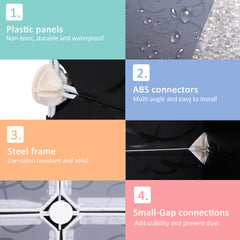 HOMCOM Cube DIY Wardrobe Portable Interlocking Plastic Modular Closet Bedroom Clothes Organiser Storage Cabinet | Aosom UK