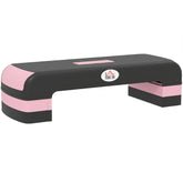 Kozy - Aerobic Step with 3-Level Adjustable Heights for Home, Office Exercise, Black and Pink