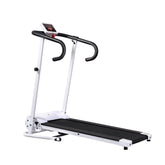 Kozy Folding Treadmill with Incline, Walking Pad Treadmill for Home, 1-10km/h Under Desk Running Machine with LCD Display and Wheels, No Assembly, White