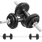 Kozy 2-in-1 Adjustable Dumbbells Set, 20kg Weights Dumbbells Set with Non-Slip Grip for Strength Training, Weight Lifting, Bodybuilding, Home Gym Workout Equipment for Men & Women