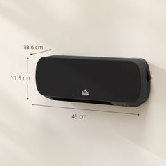 Kozy - 2000W Wall Mounted Ceramic Space Heater, 10-49°C Temperature, Black