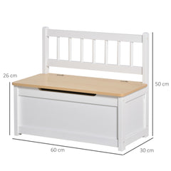 Kozy 2 In 1 Wooden Toy Box, Seat Storage Bench, Storage Chest Cabinet Organiser, with Safety Pneumatic Rod